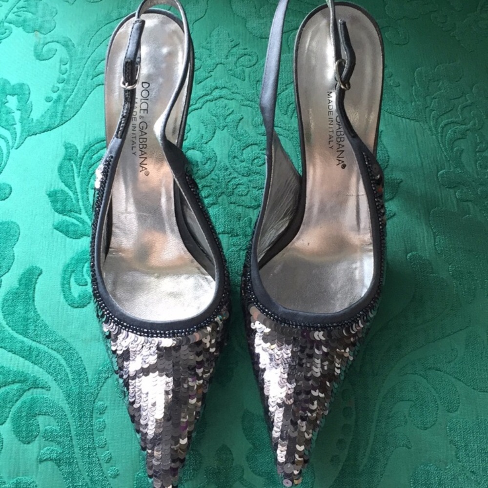 Dolce & Gabbana sparkly slingbacks